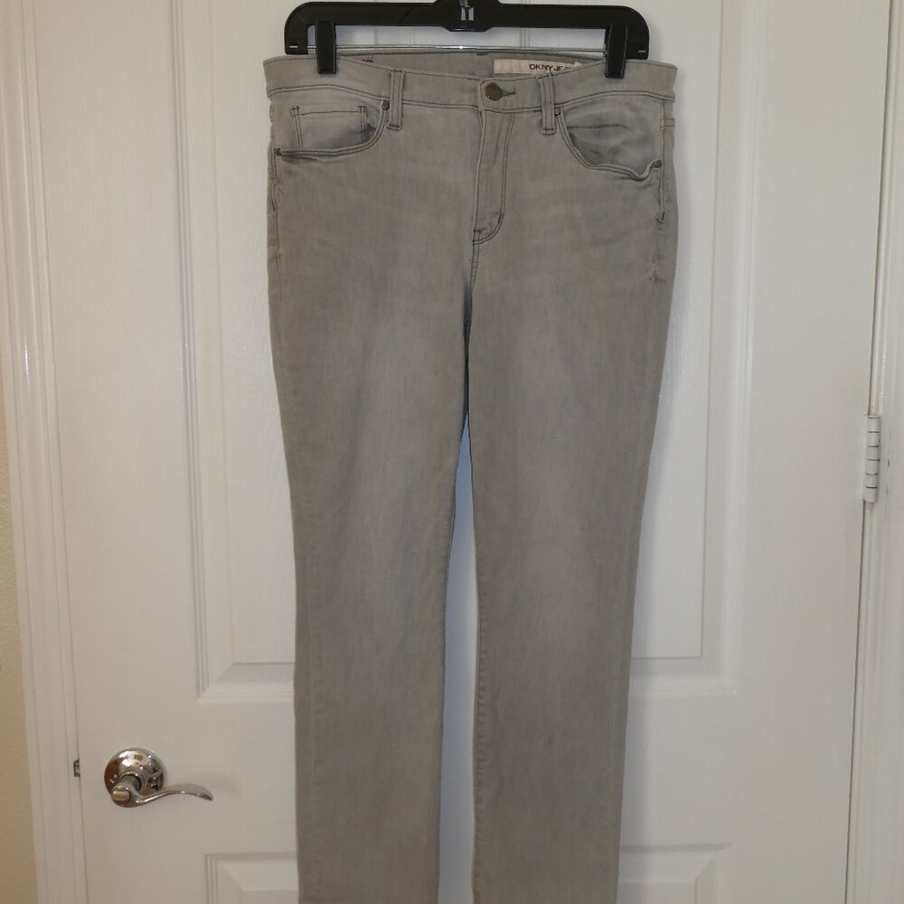 DKNY Women’s Straight Leg Grey Denim Jeans Size 8